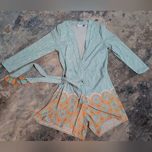 Cabana Life Aqua Patterned Dress